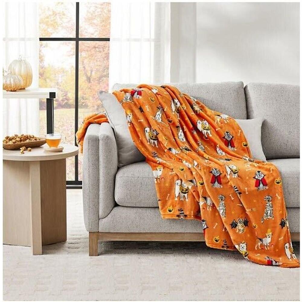 Member's Mark Lounge Throw Halloween‎ Designs COSTUME CANINES 60" X 70" NWT